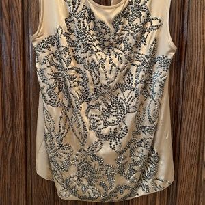 Stella McCartney silky top with metallic beads Sz 42